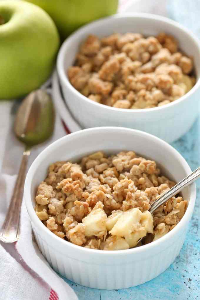 This Apple Crisp for Two is easy to make and a perfect small batch dessert for fall!