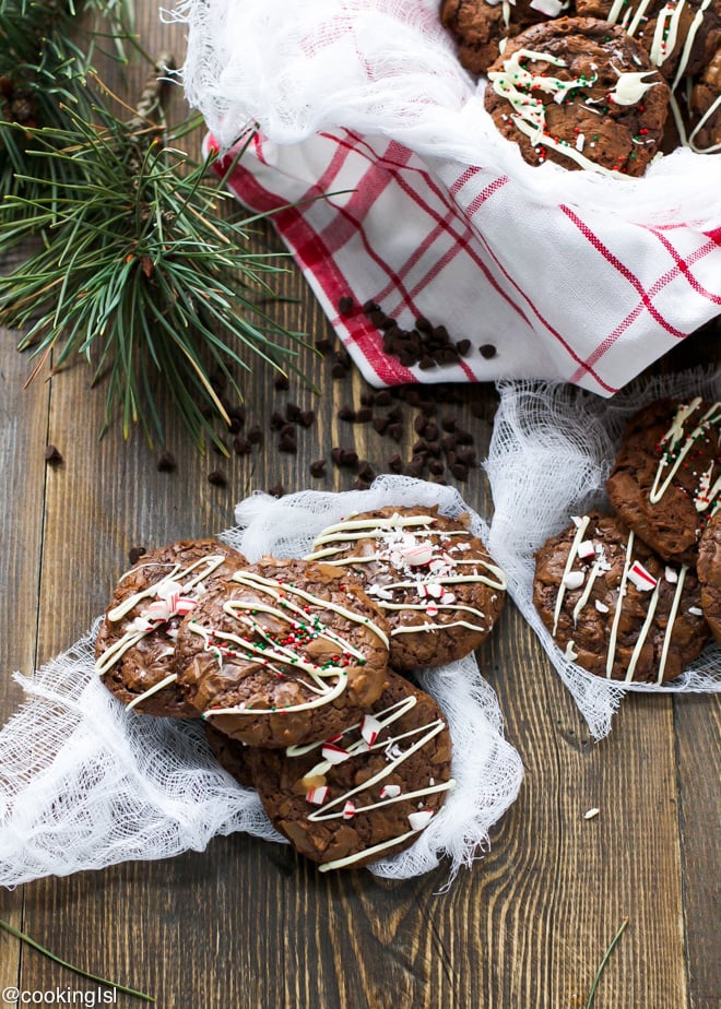 Chocolate Brownie Christmas Cookies