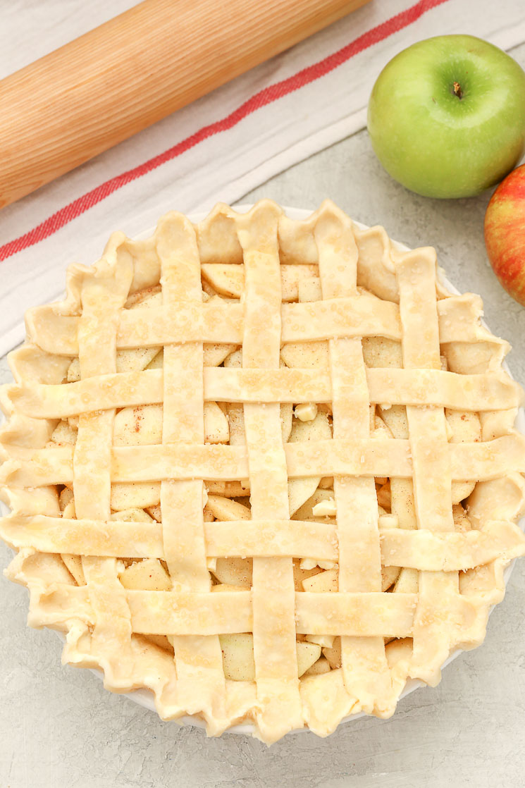 Learn how to make a lattice pie crust with this easy step-by-step tutorial. This simple technique is a beautiful decorative touch for almost any pie!