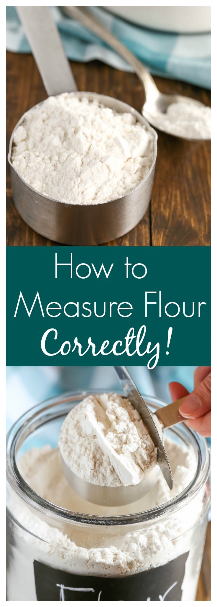 Learn how to measure flour with the spoon and level method.