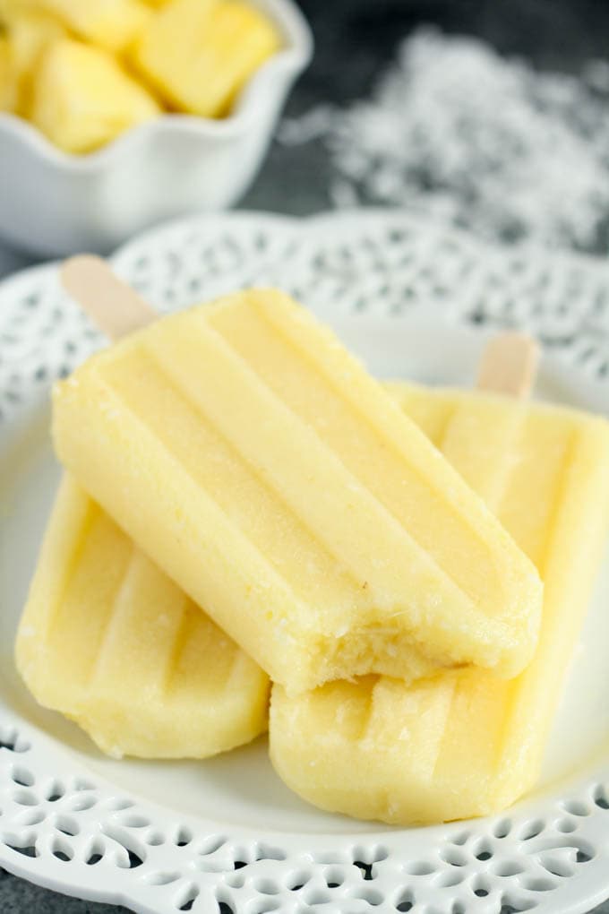 Coconut Pineapple Popsicles