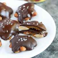 These Salted Caramel Almond Turtles are easy to make and delicious.  Top them off with a sprinkle of sea salt for a treat that everyone will love!