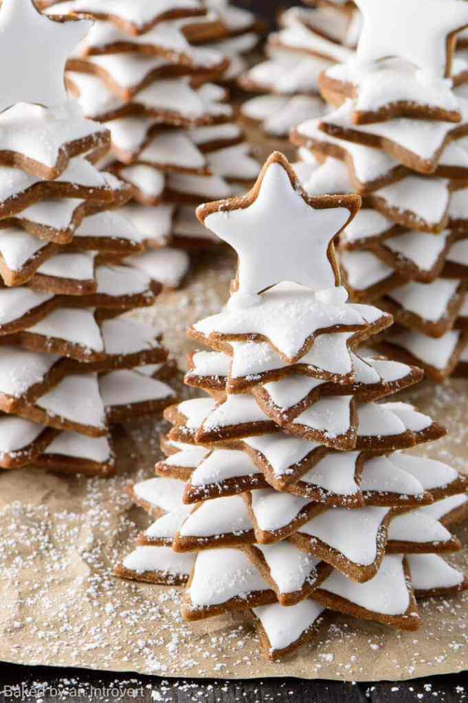 Snowy Gingerbread Christmas Trees