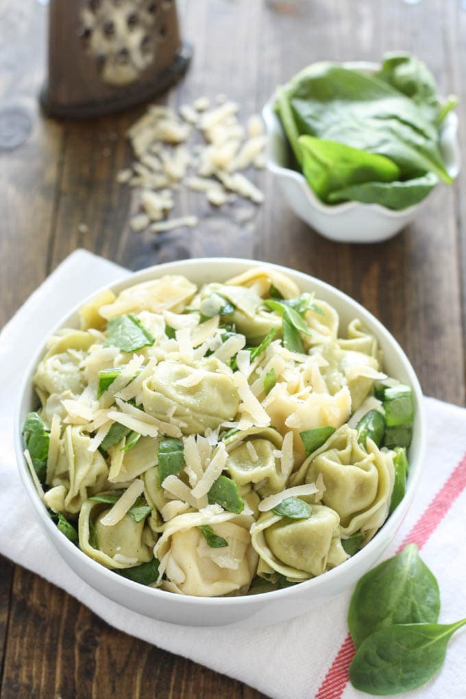 Spinach Artichoke Tortellini Salad